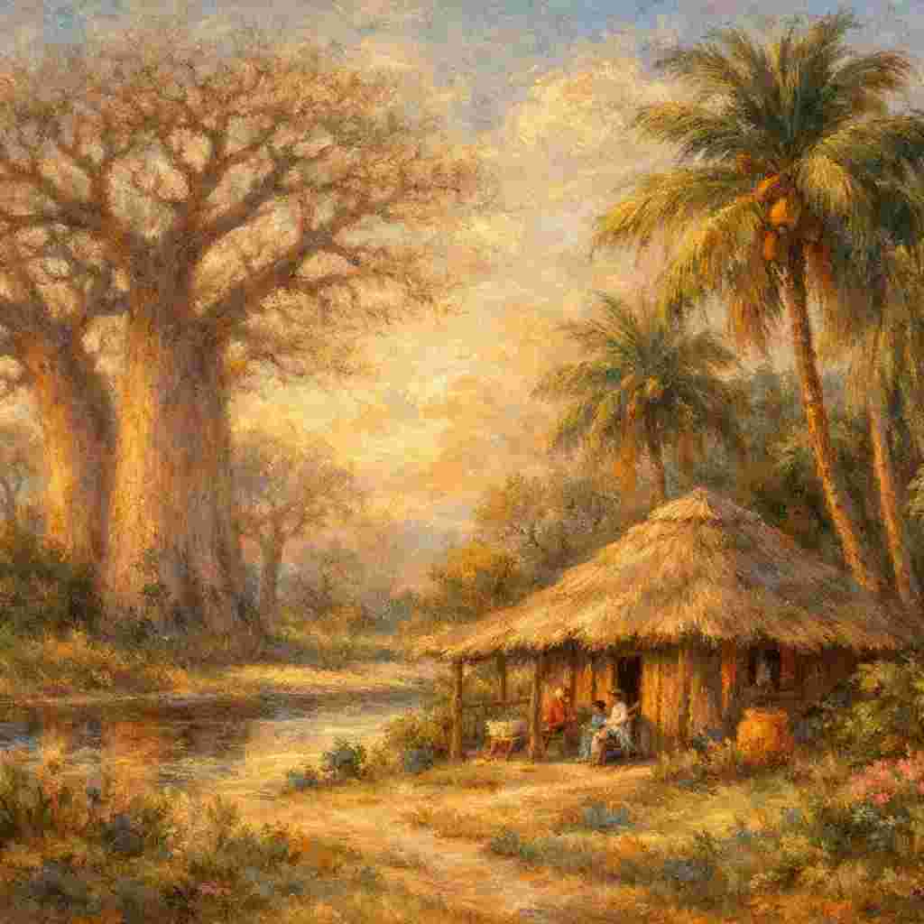 Image d’un village paisible symbolisant un chemin d’apprentissage fait de patience, de persévérance et de petites victoires