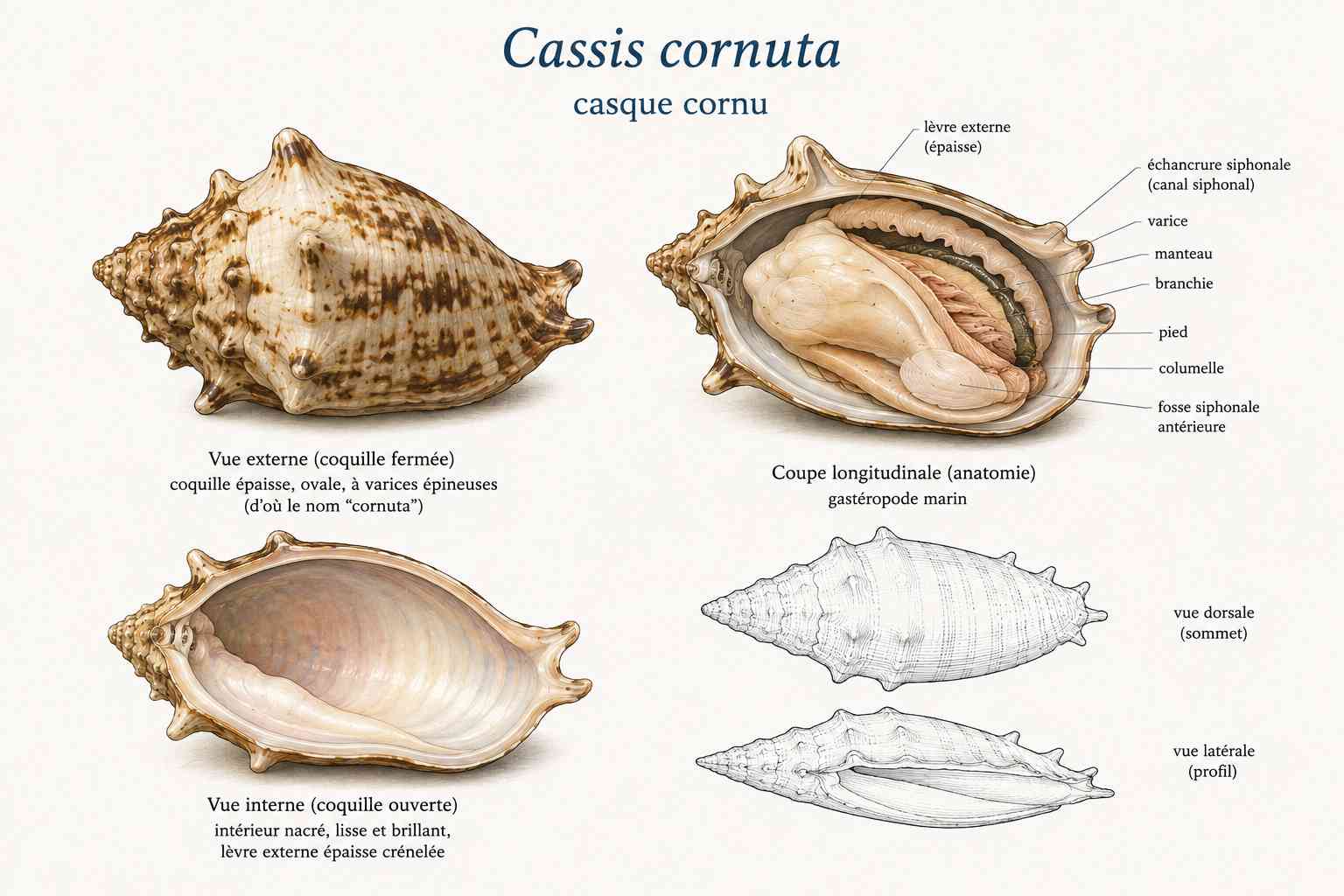 Casque cornu