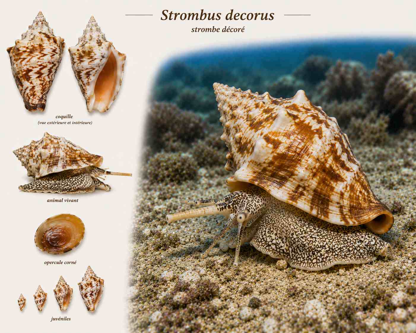 Strombe décoré