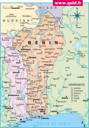 Carte du Bénin