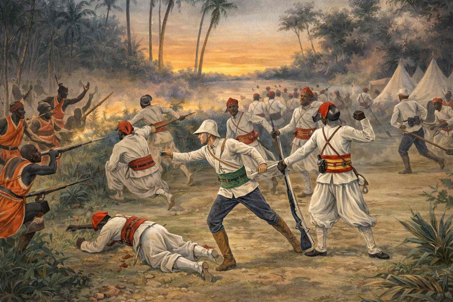 Illustration de la conquête coloniale