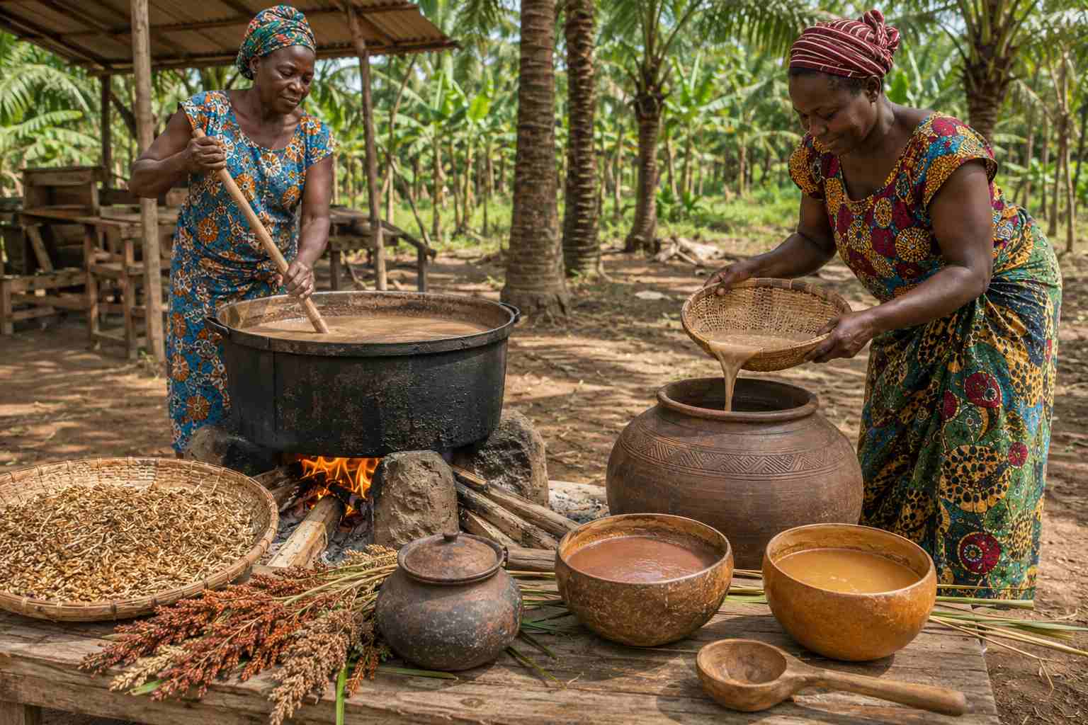 Les boissons locales du Bénin : vin de palme, sodabi, tchoukoutou, bissap et jus d’ananas