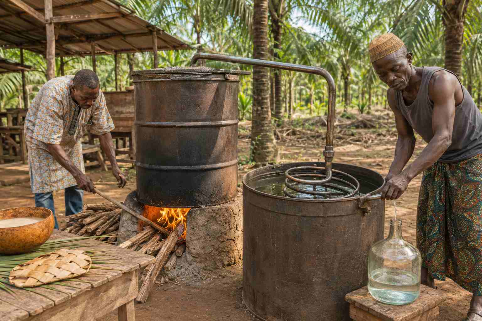 Les boissons locales du Bénin : vin de palme, sodabi, tchoukoutou, bissap et jus d’ananas