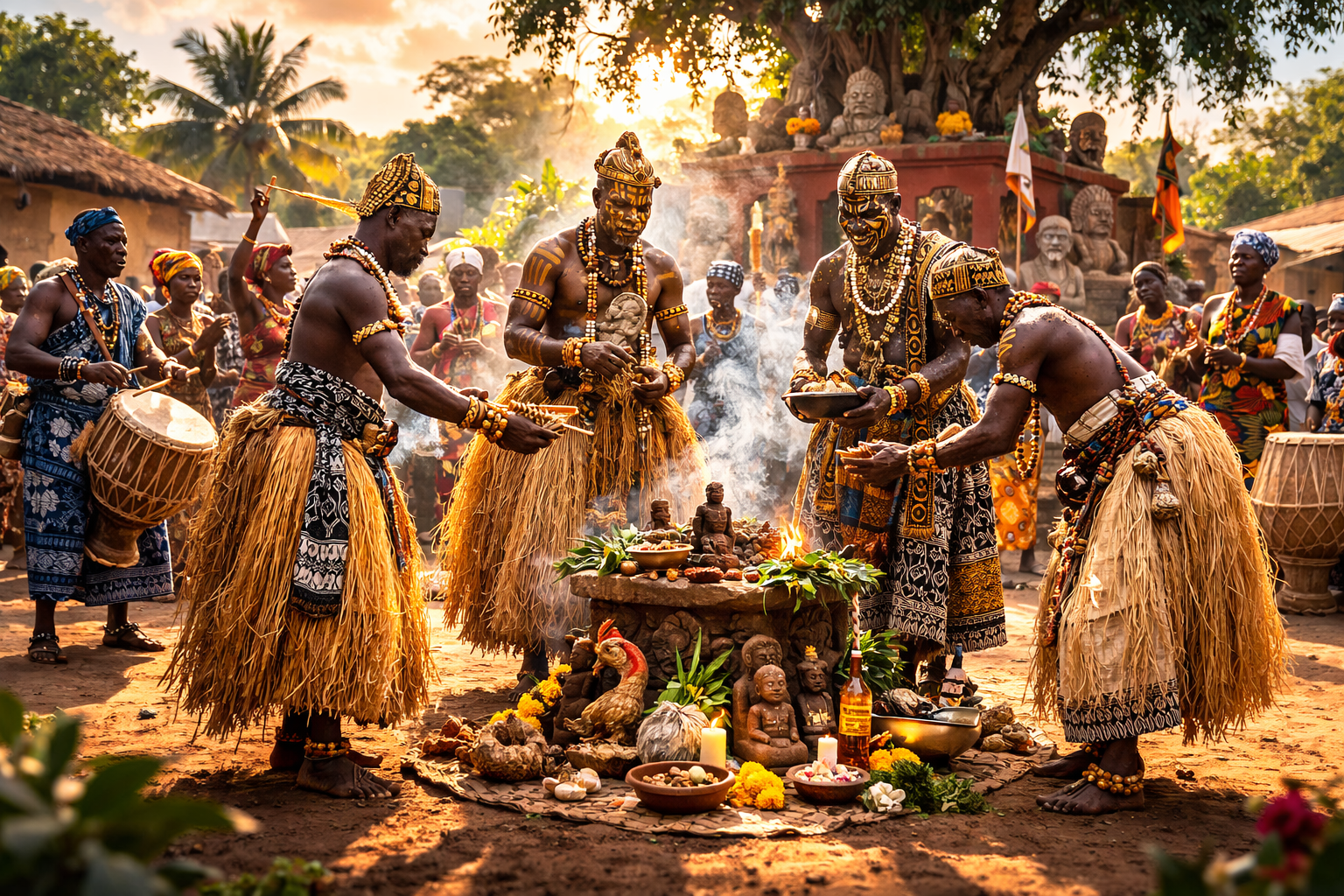 Rassemblement autour d’une pratique religieuse vodun