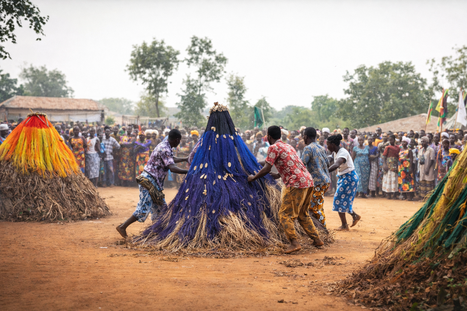 Grande célébration vodun dans un cadre béninois