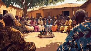 Cérémonie de mariage dans un cadre culturel fon