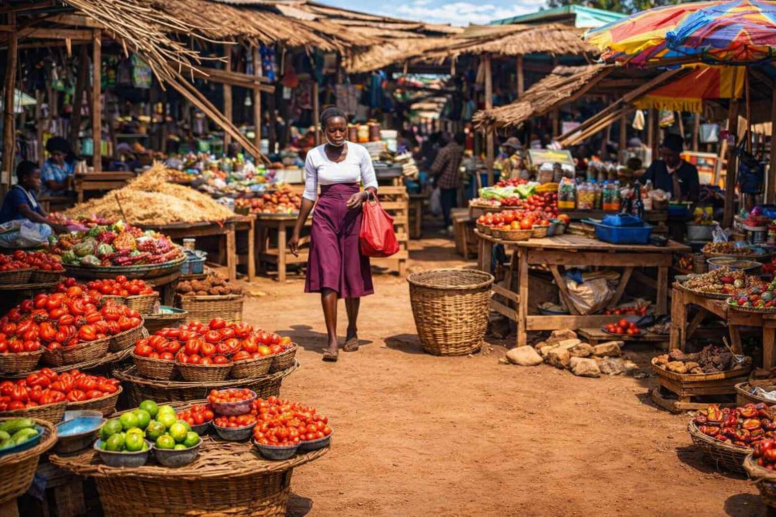 Scène de marché au Bénin