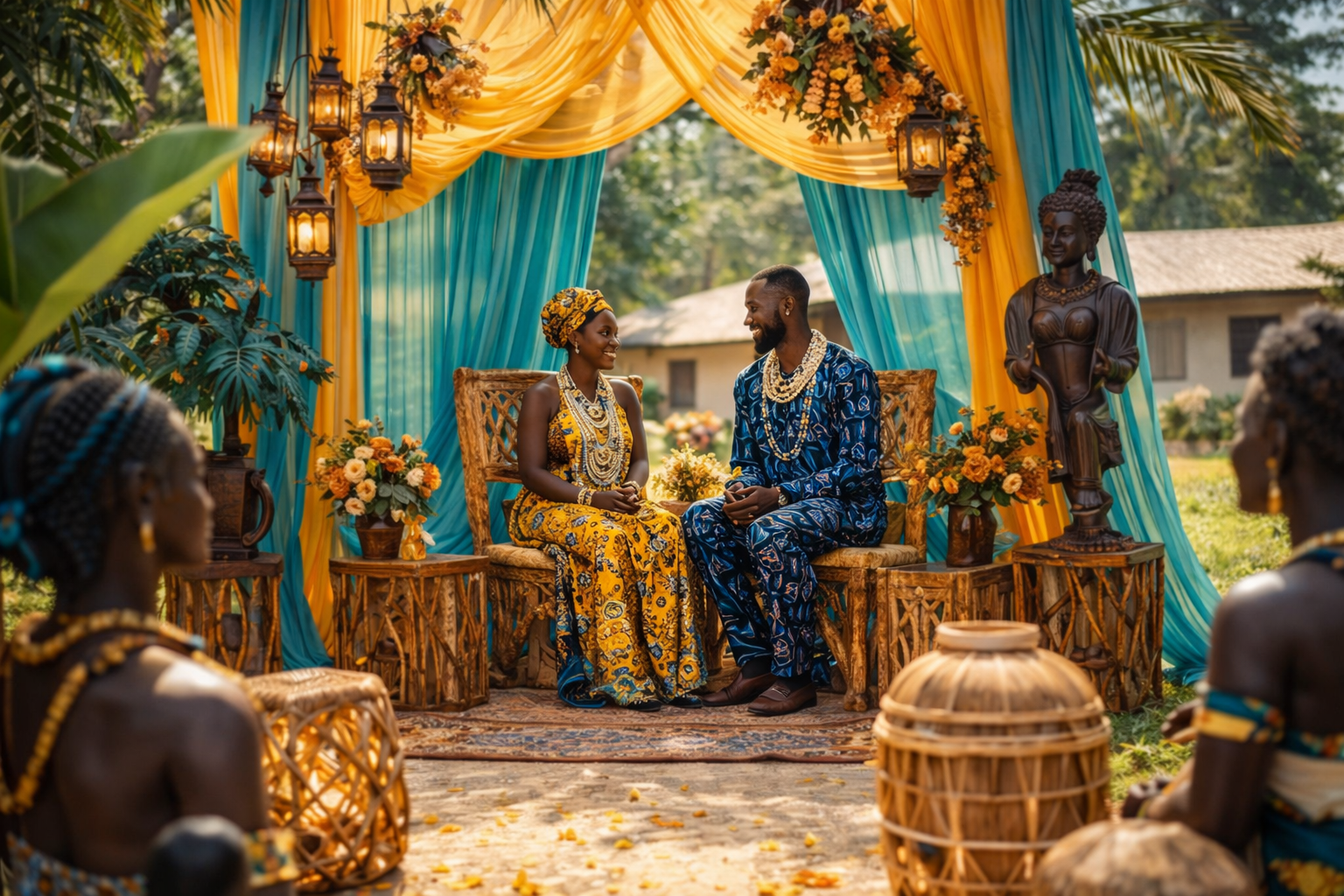 Union ou mariage traditionnel dans un cadre culturel fon