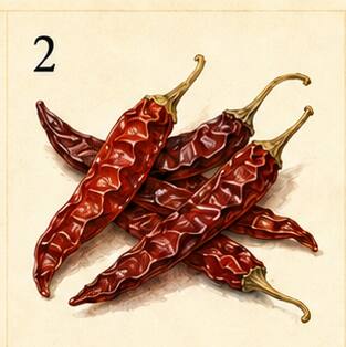 Illustration : Piment rouge séché