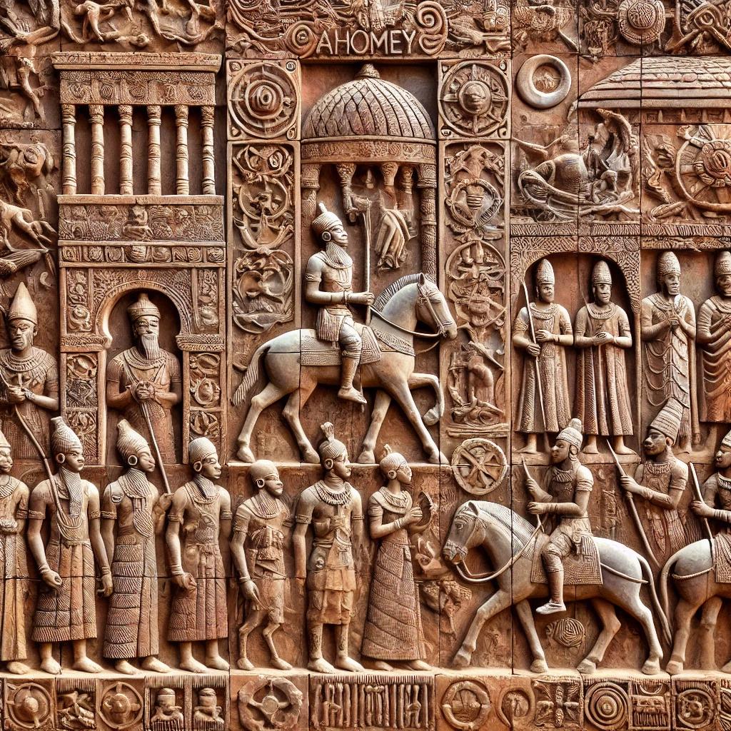 Bas-relief du palais royal – Ghézo et le Fon