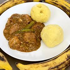 Foutou mixte igname et plantain