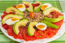 Salade d’avocat et tomate