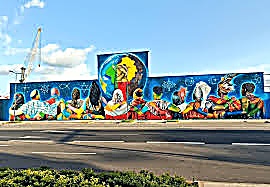 Fresque d'Eduardo Kobra à Cotonou