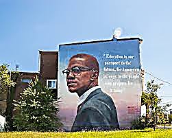 Portrait mural de Malcolm X