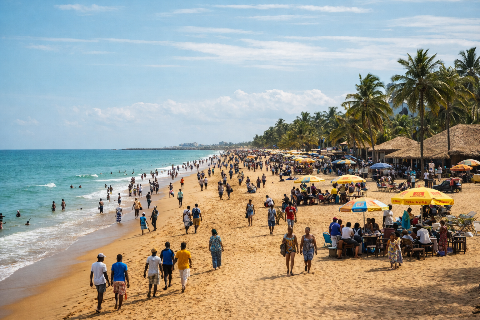Plage de Fidjrossè à Cotonou
