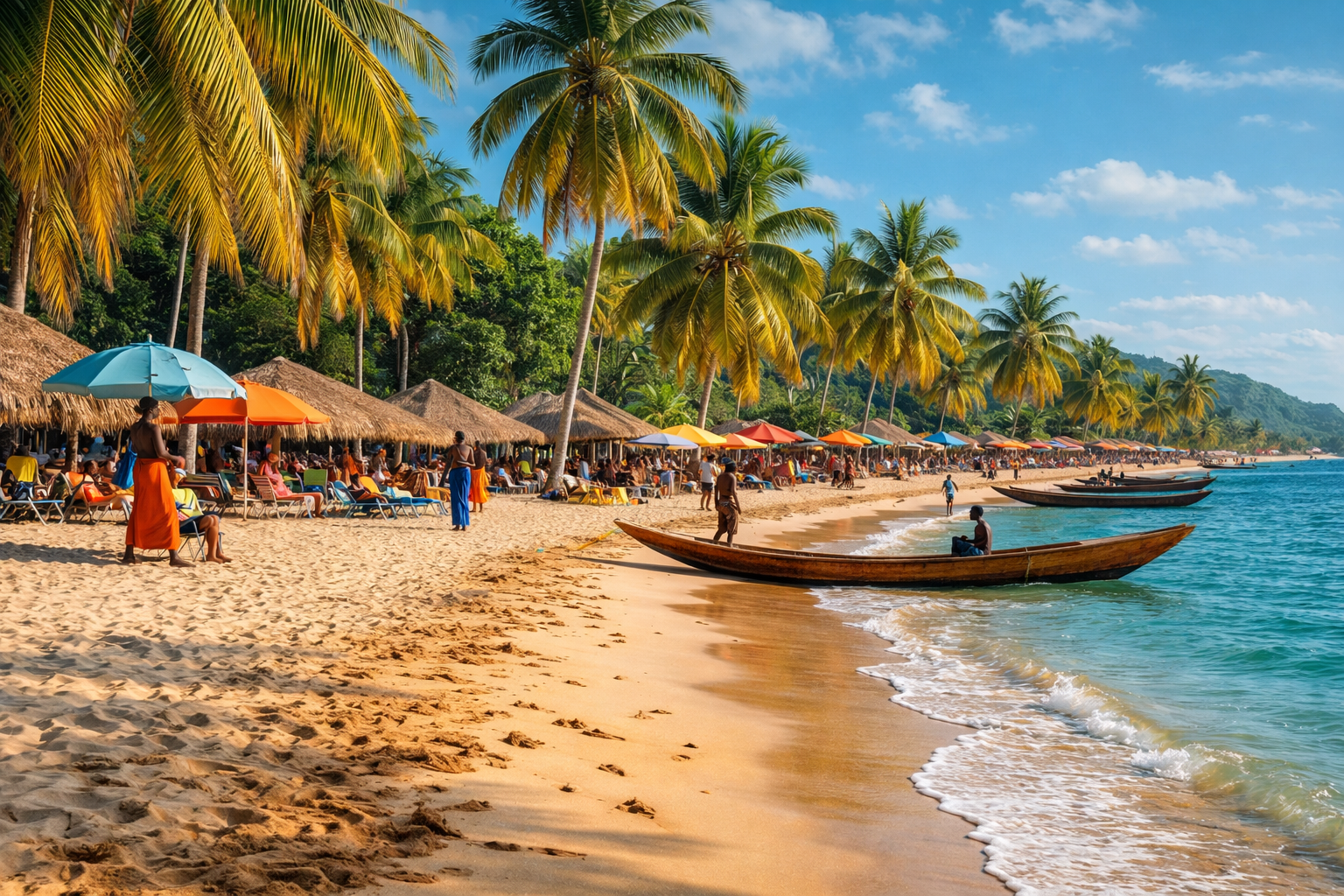 Plage de Grand-Popo sur la côte atlantique du Bénin