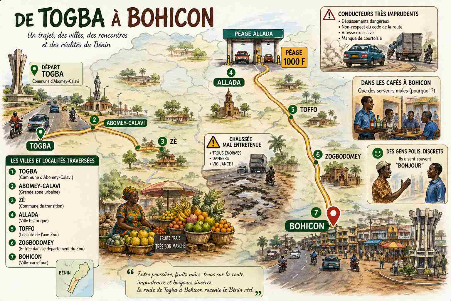 Départ de Togba vers Bohicon