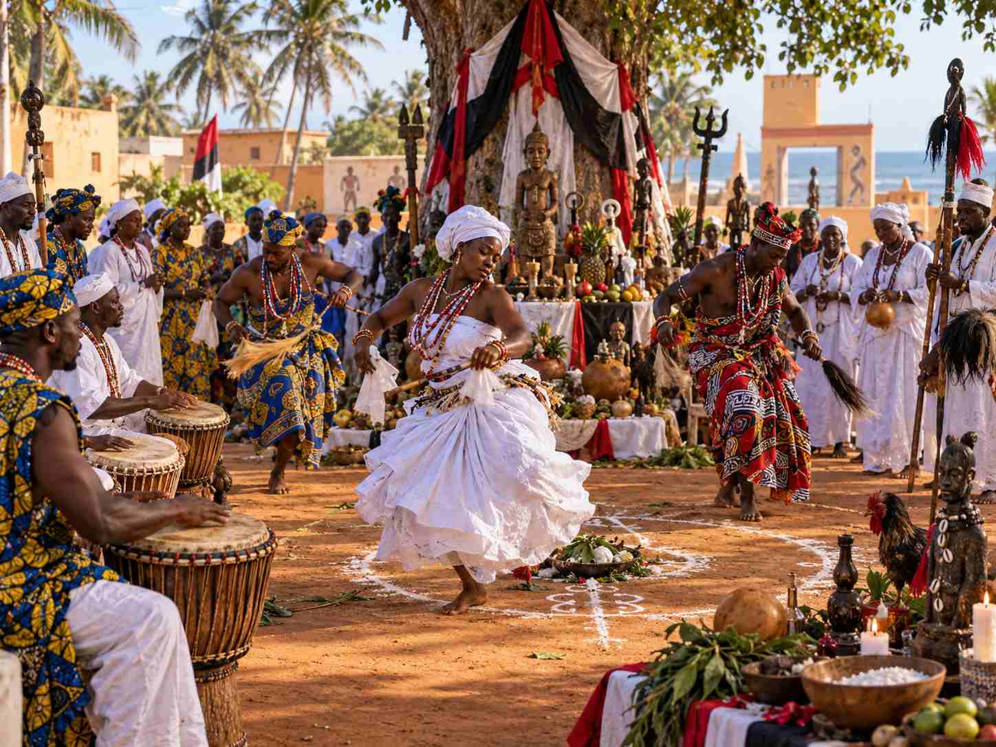 Cérémonie Vodun à Ouidah au Bénin