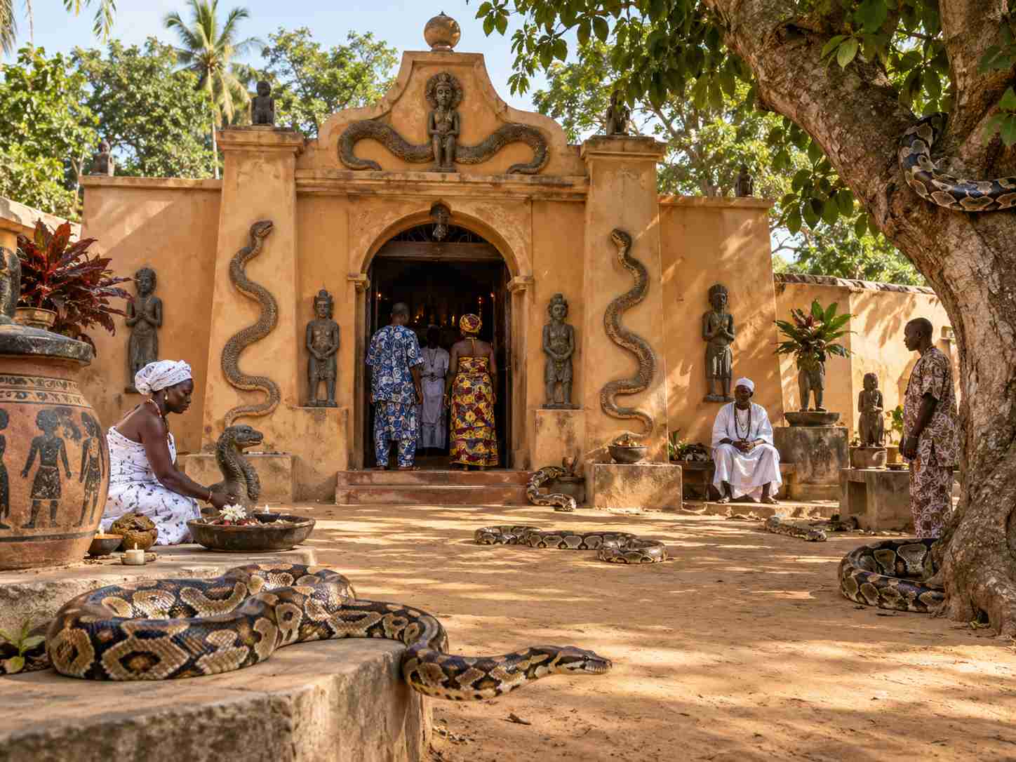 Temple des Pythons à Ouidah au Bénin