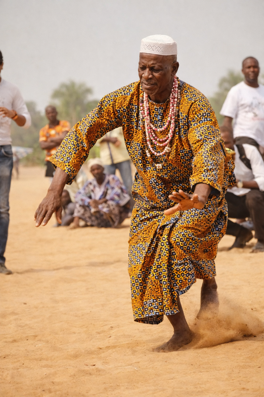 Cérémonie vodoun au Bénin avec chants et danses rituelles